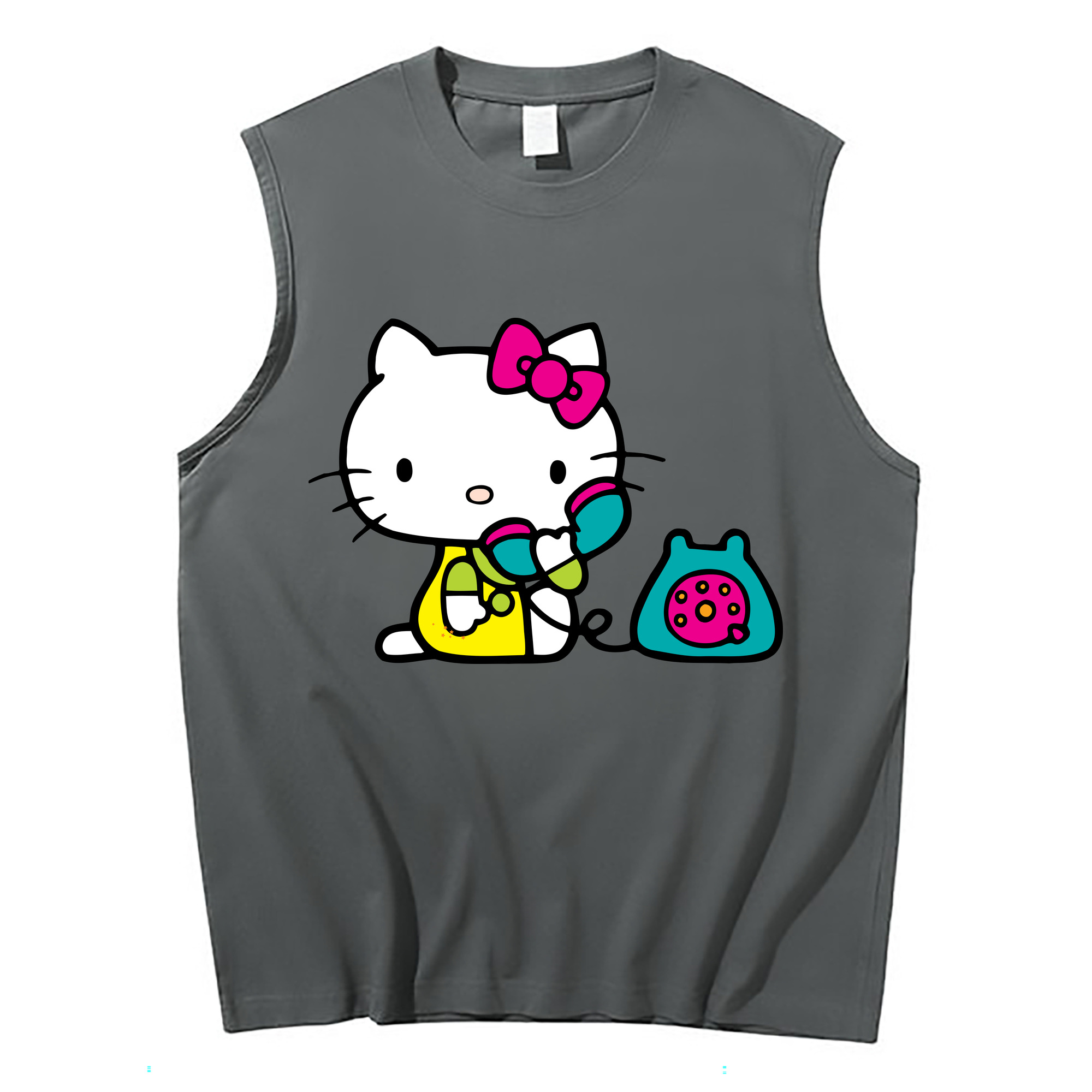 （画像用） Hello Kitty ハローキティ コットン100％タンクトップ（フロントプリント）